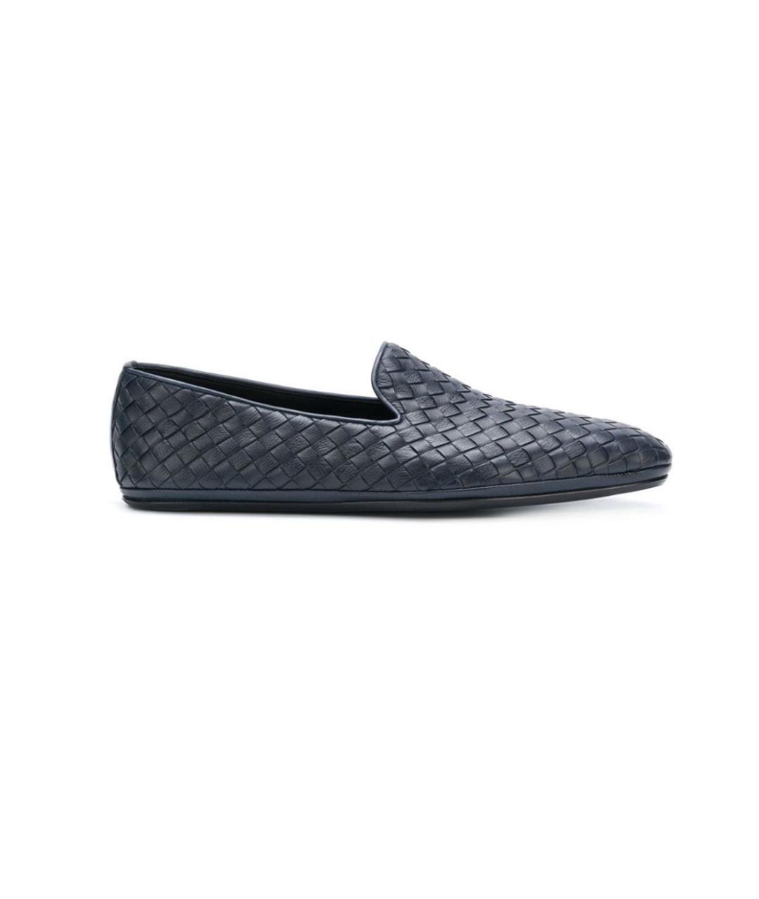 BOTTEGA VENETA Синие кожаные лоферы, фото 8