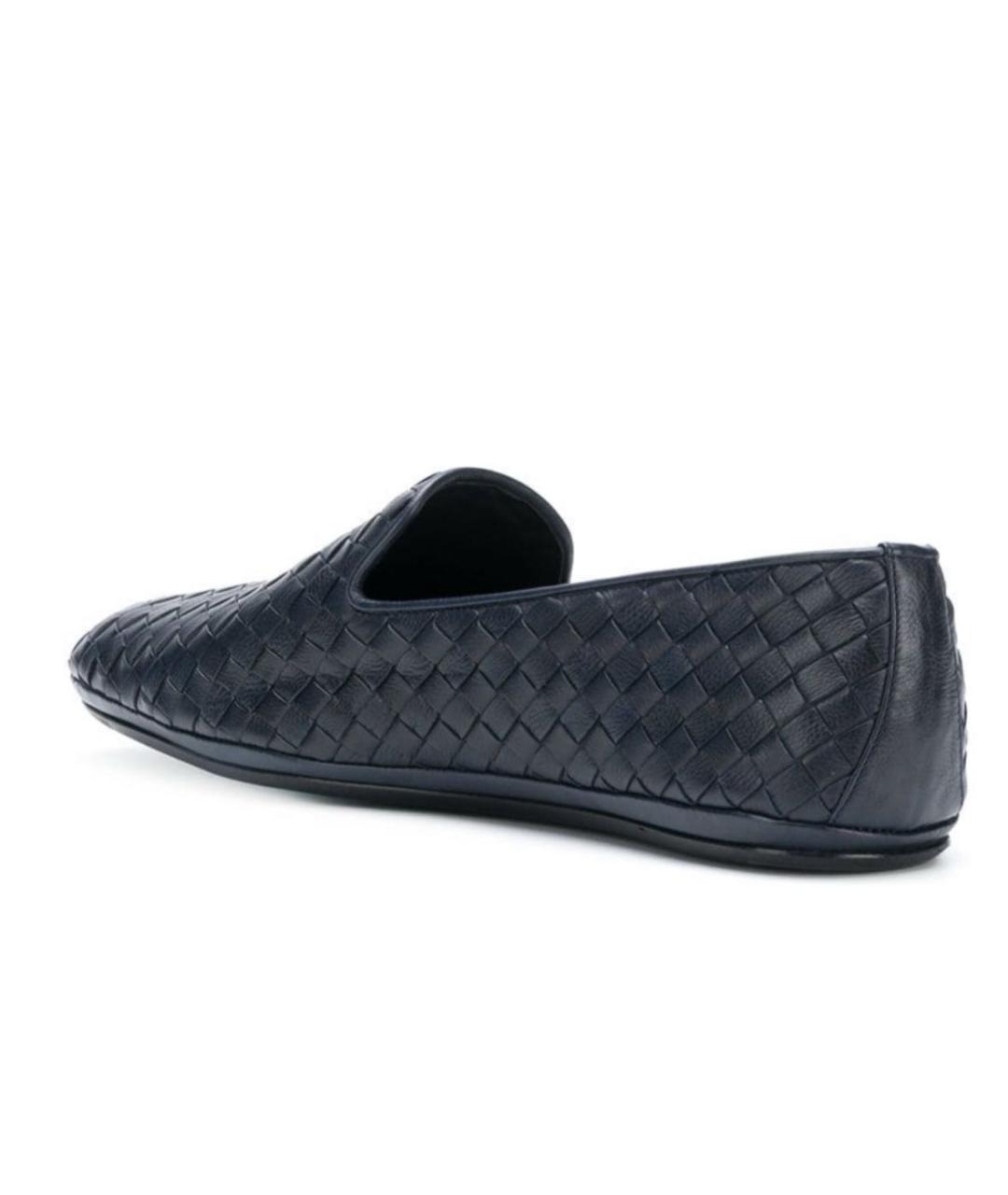 BOTTEGA VENETA Синие кожаные лоферы, фото 2