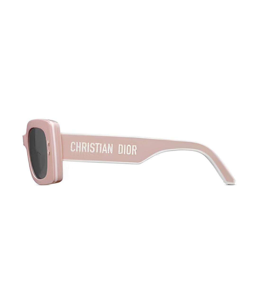 CHRISTIAN DIOR Розовые пластиковые солнцезащитные очки, фото 3