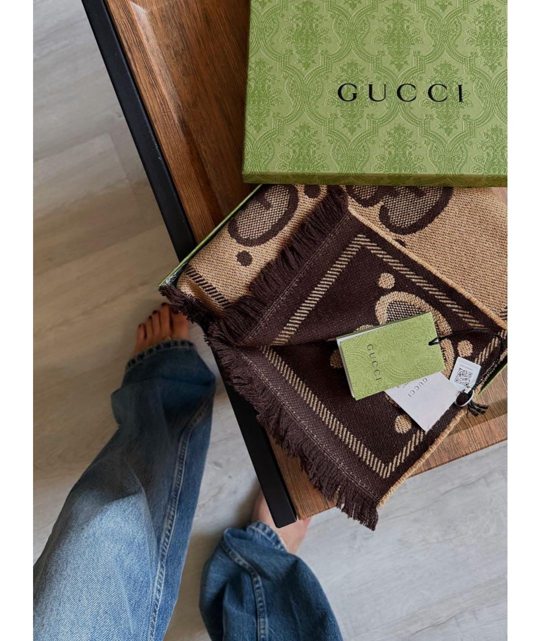 GUCCI Шерстяной шарф, фото 4