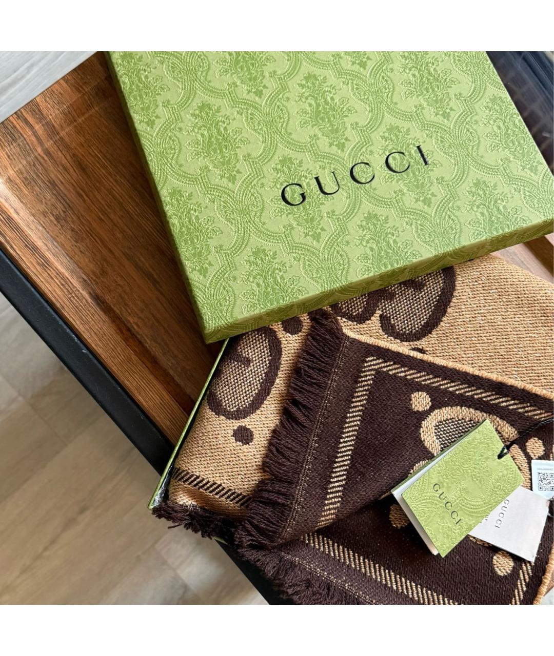 GUCCI Шерстяной шарф, фото 5