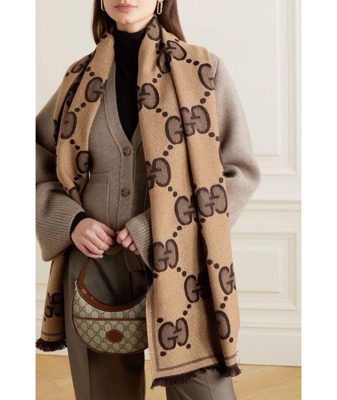 GUCCI Шерстяной шарф, фото 3