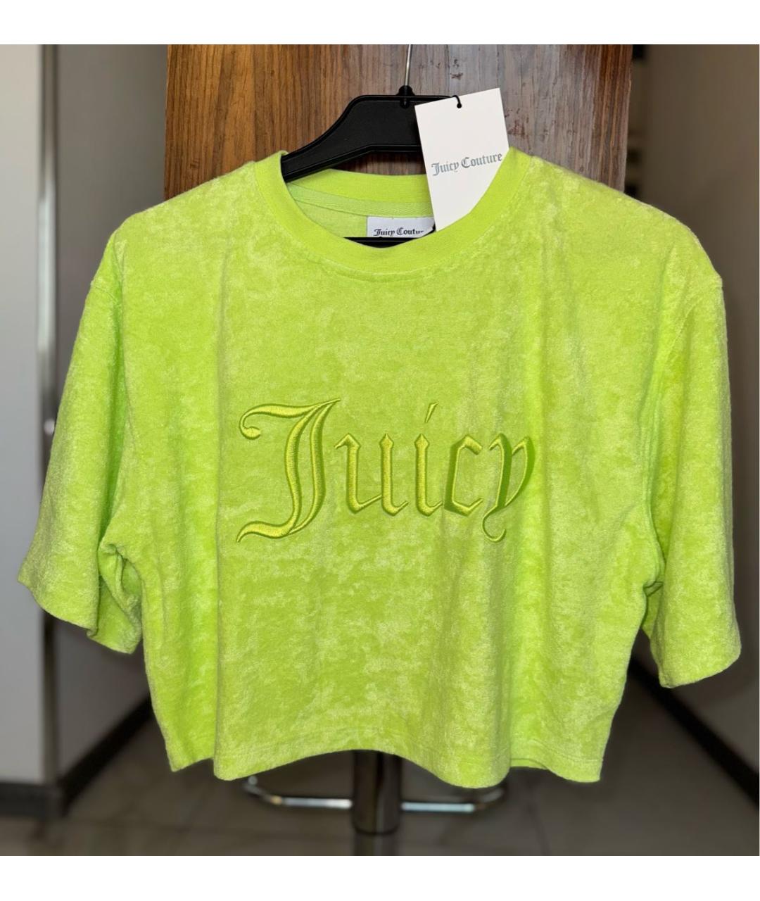 JUICY COUTURE Салатовые полиэстеровые шорты, фото 4