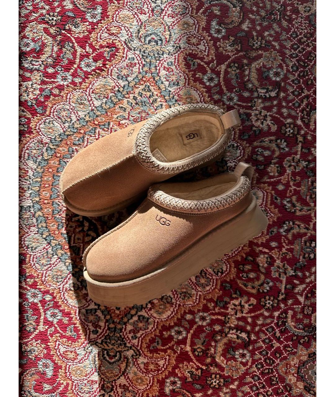UGG AUSTRALIA Бежевые замшевые ботинки, фото 6