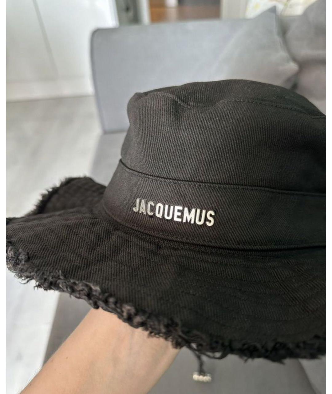 JACQUEMUS Черная хлопковая панама, фото 2