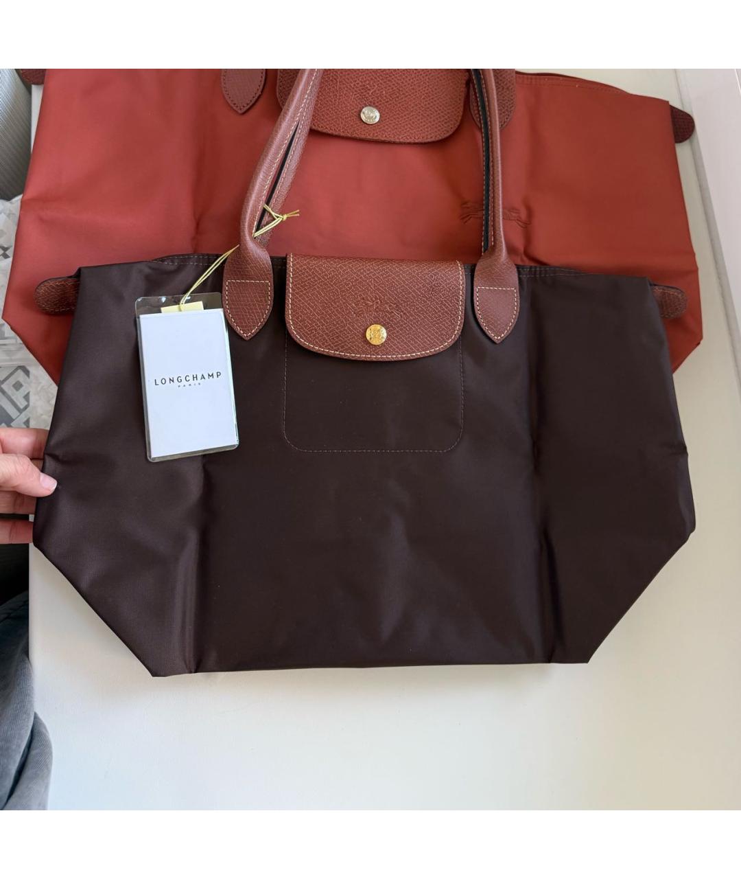 LONGCHAMP Коричневая сумка тоут, фото 5