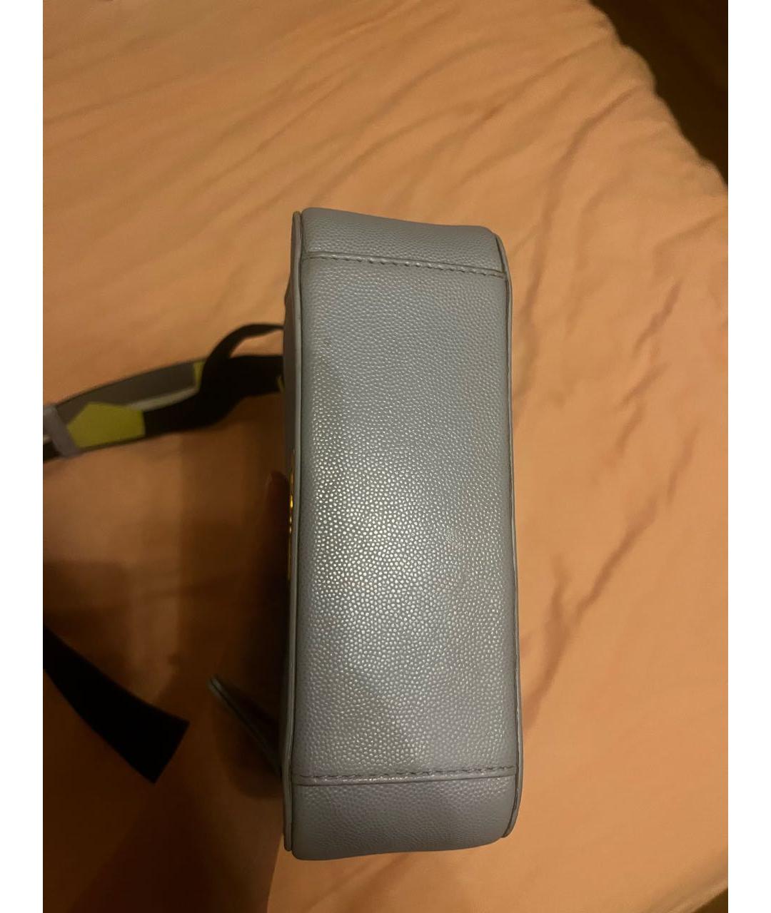 FURLA Голубая кожаная сумка через плечо, фото 4
