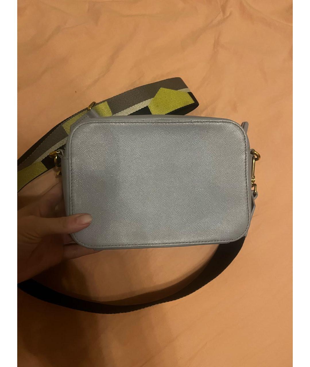 FURLA Голубая кожаная сумка через плечо, фото 7