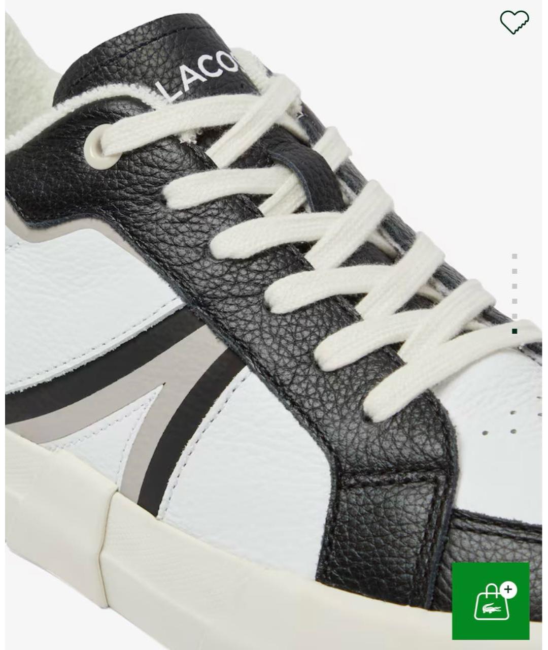 LACOSTE Черные кожаные низкие кроссовки / кеды, фото 6