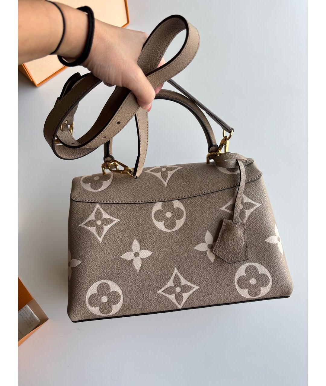 LOUIS VUITTON Бежевая кожаная сумка через плечо, фото 2