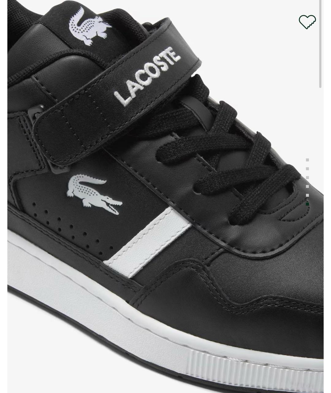 LACOSTE Черные кожаные низкие кроссовки / кеды, фото 6