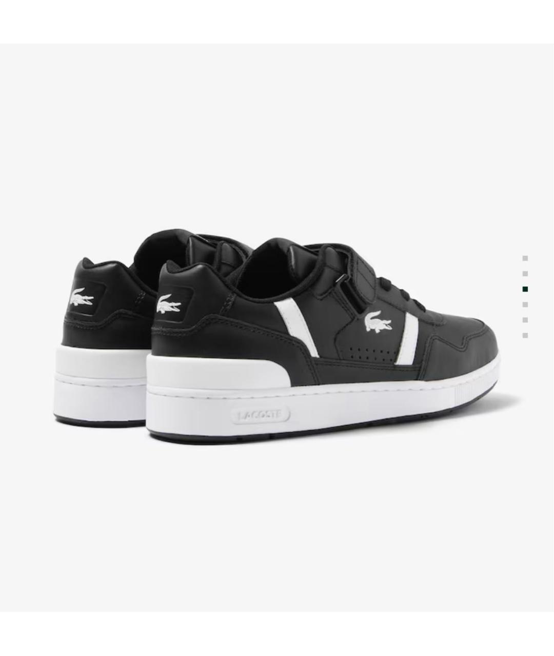 LACOSTE Черные кожаные низкие кроссовки / кеды, фото 4