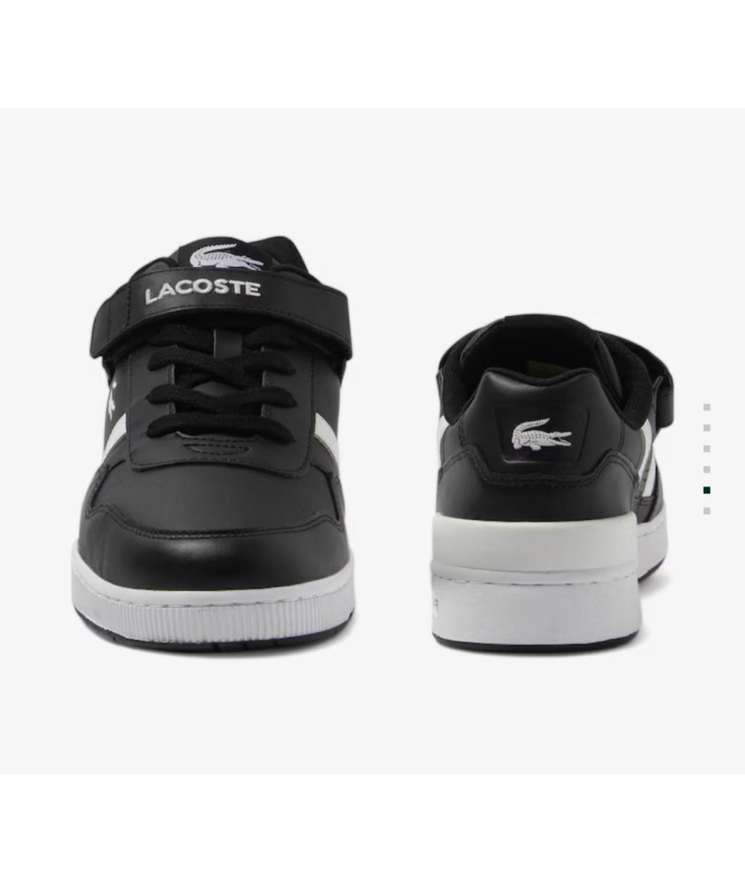 LACOSTE Черные кожаные низкие кроссовки / кеды, фото 5