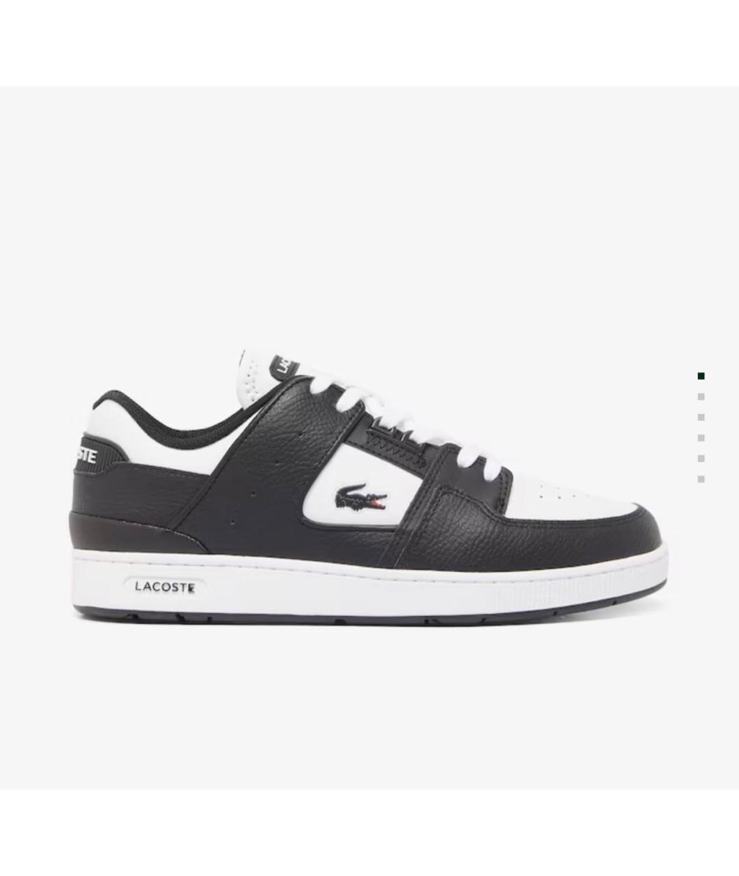 LACOSTE Черные кожаные низкие кроссовки / кеды, фото 8