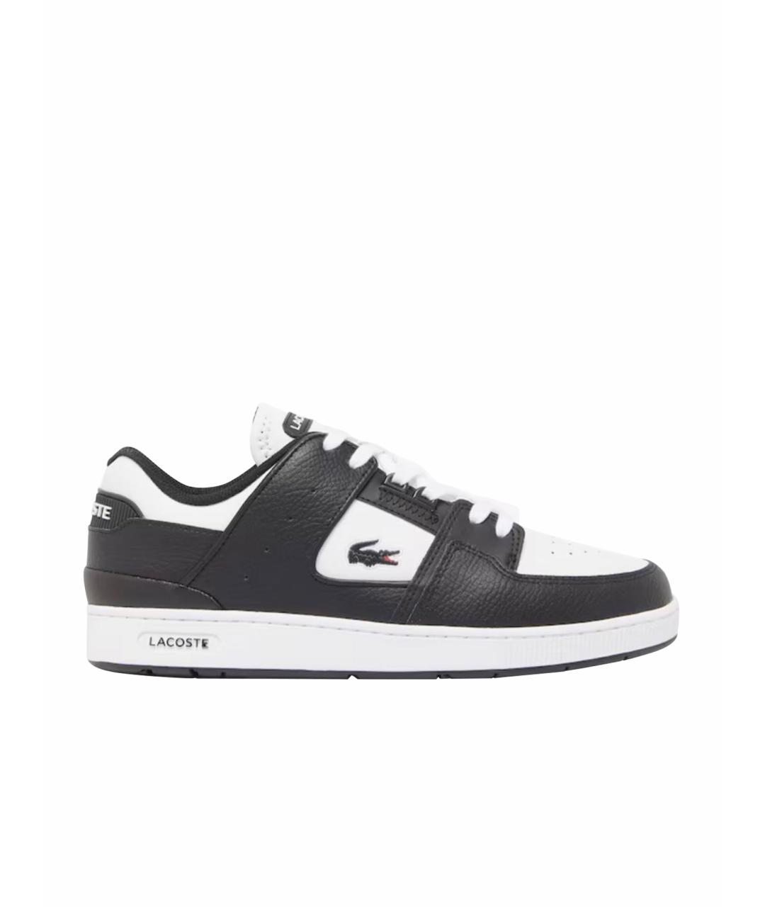 LACOSTE Черные кожаные низкие кроссовки / кеды, фото 1