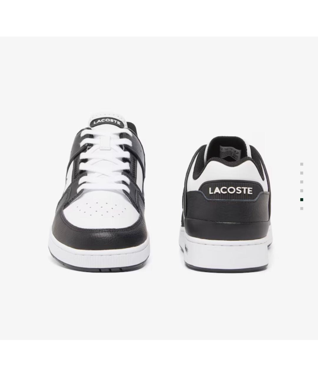 LACOSTE Черные кожаные низкие кроссовки / кеды, фото 5