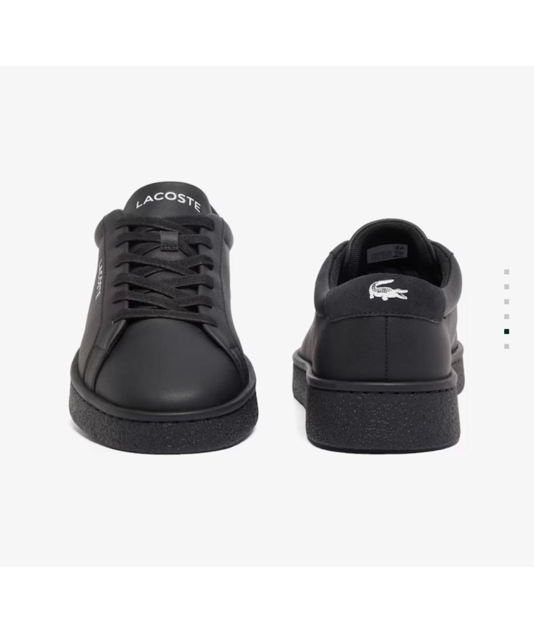 LACOSTE Черные кожаные низкие кроссовки / кеды, фото 5