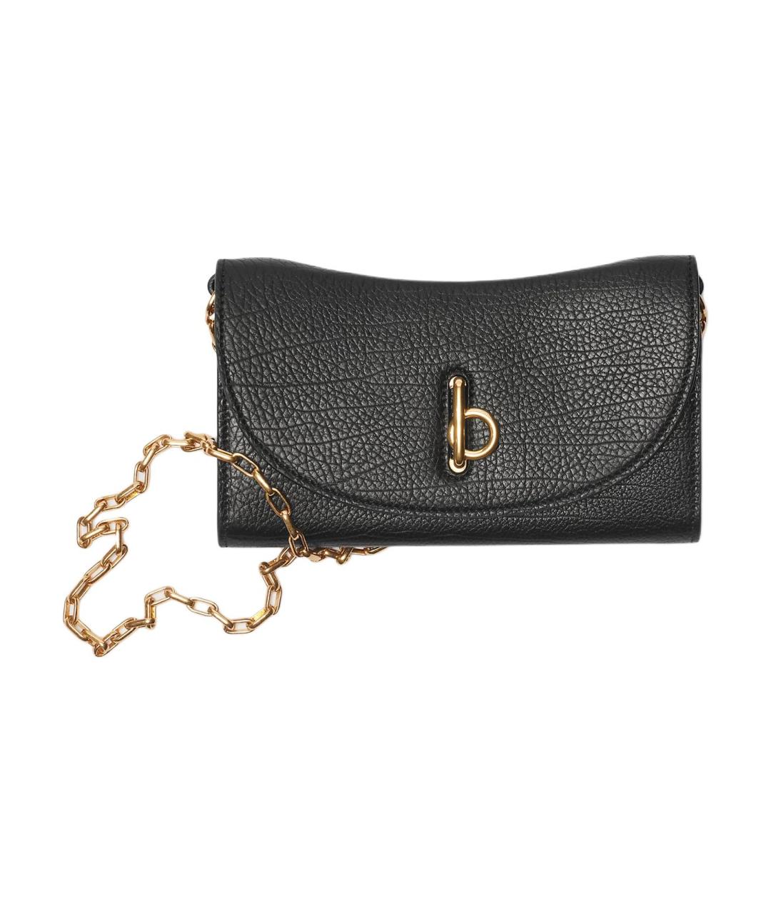 BURBERRY Черный кожаный кошелек, фото 1