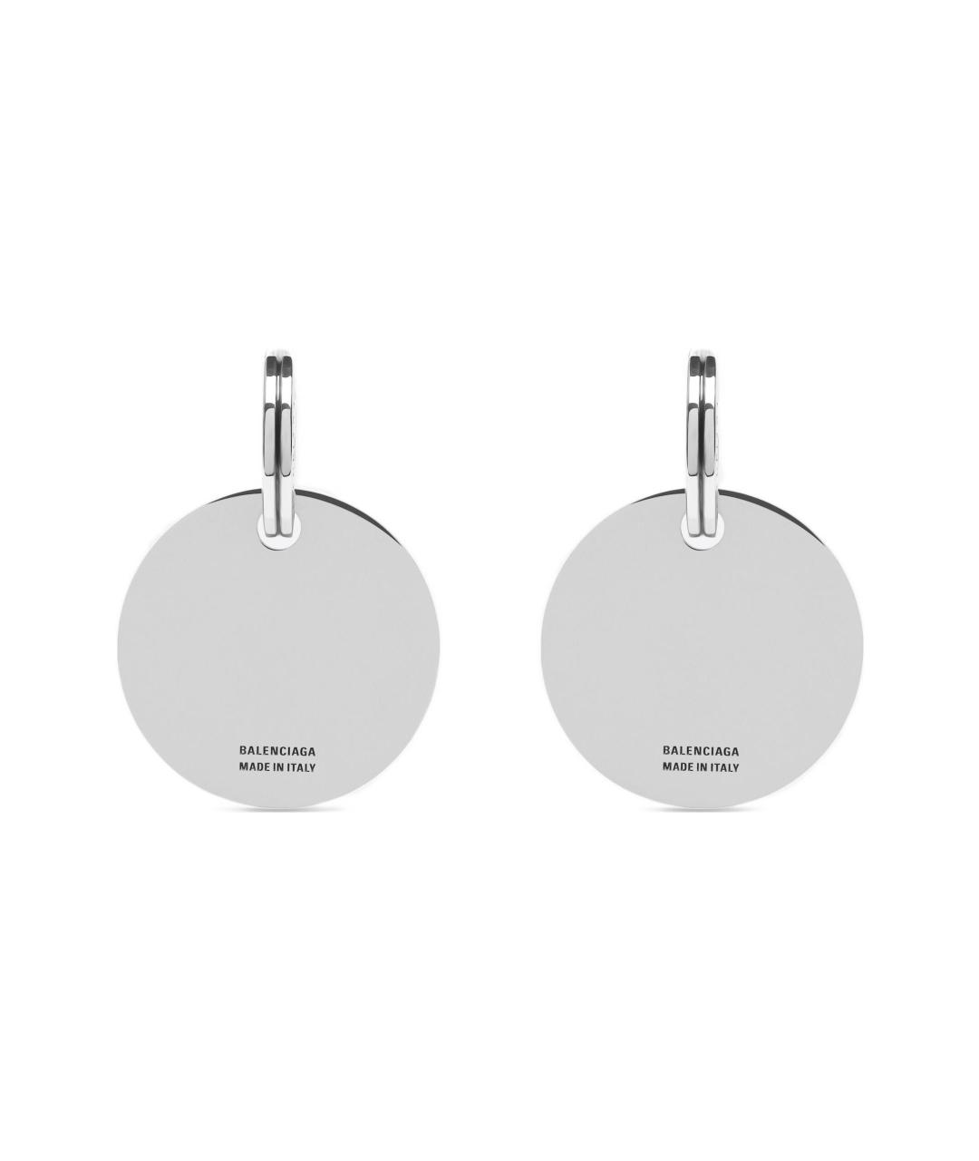 BALENCIAGA Серебряные металлические серьги, фото 2