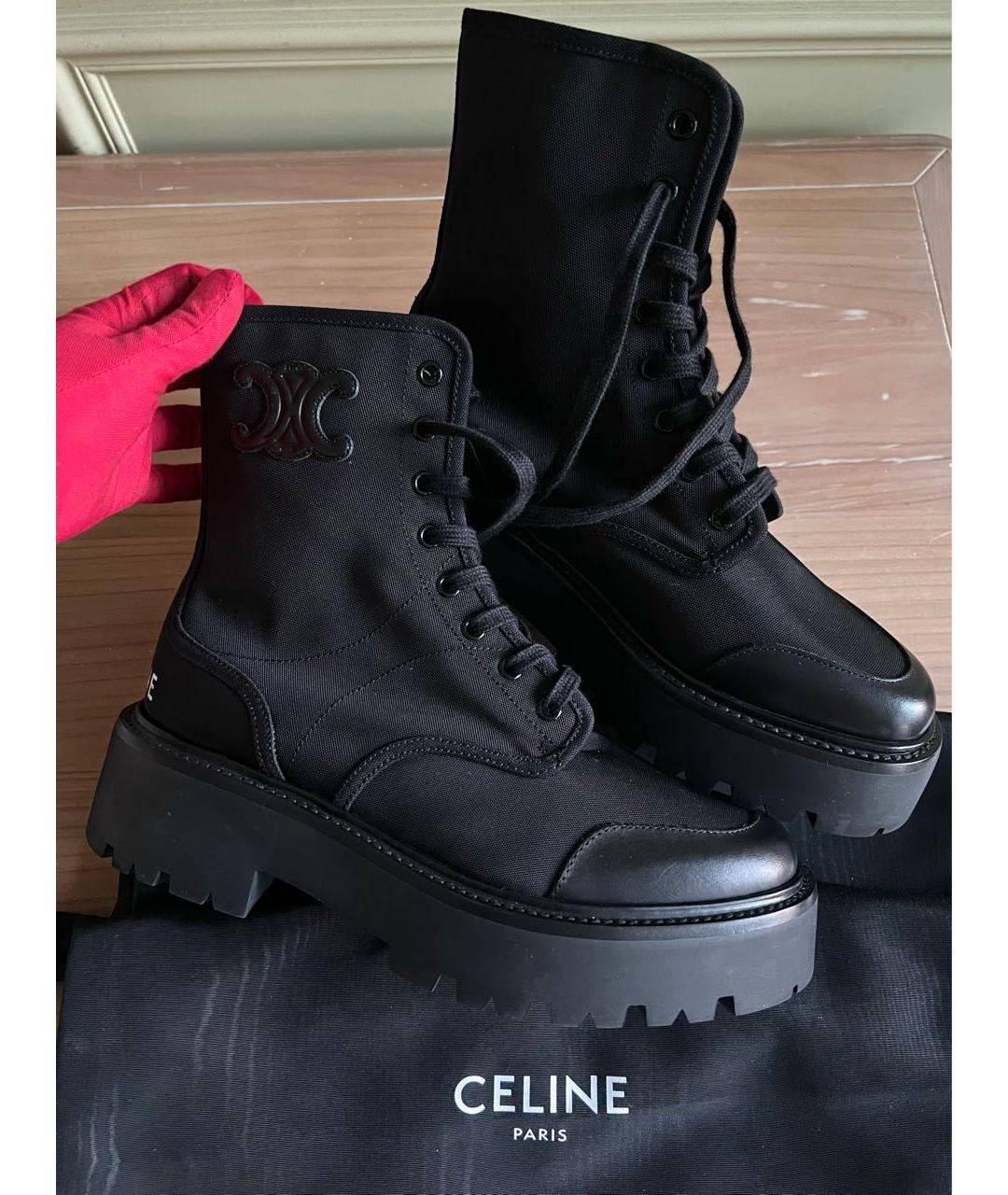 CELINE Черные неопреновые полусапоги, фото 2