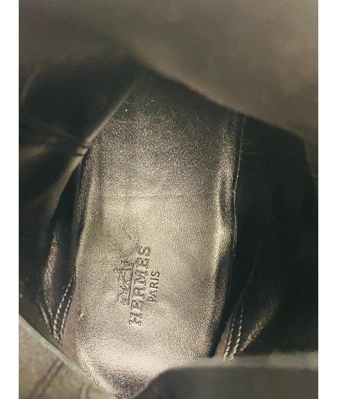 HERMES Черные кожаные ботинки, фото 6