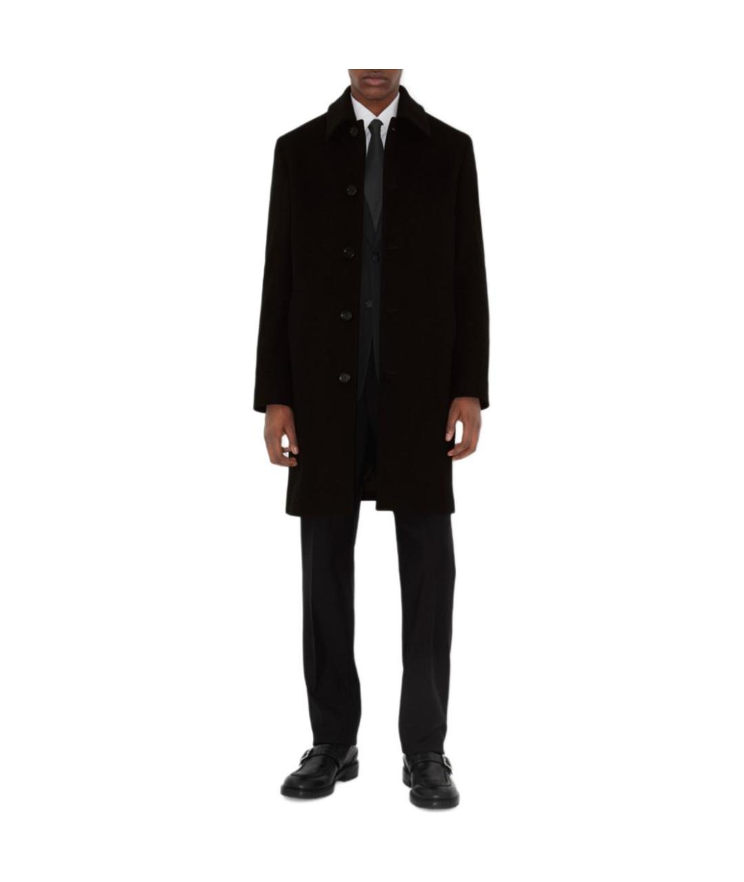 BURBERRY Черное пальто, фото 2