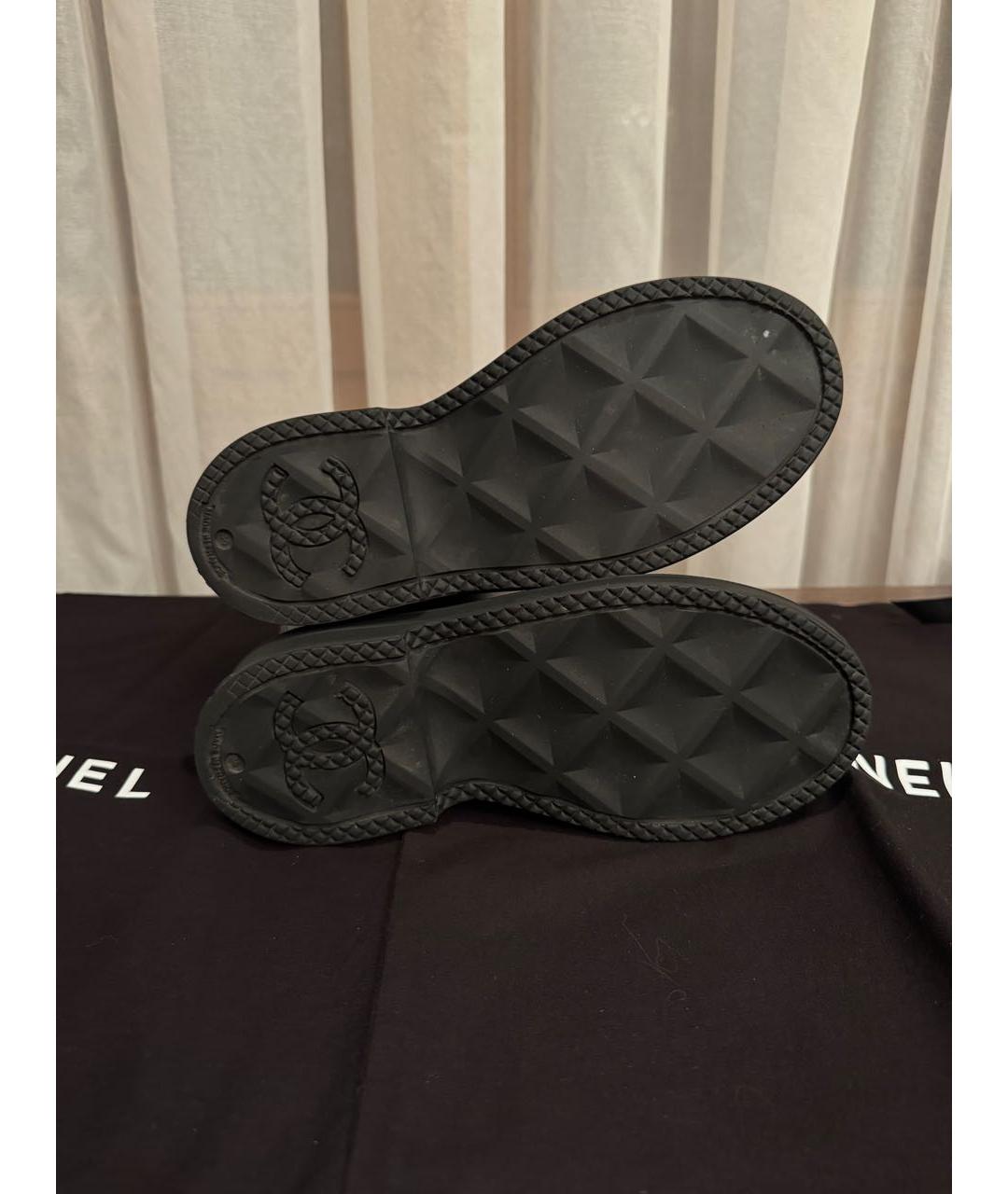 CHANEL Черные резиновые сапоги, фото 7