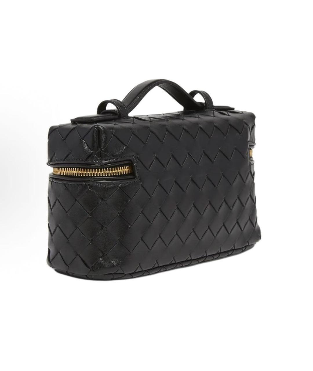 BOTTEGA VENETA Черная кожаная сумка через плечо, фото 2