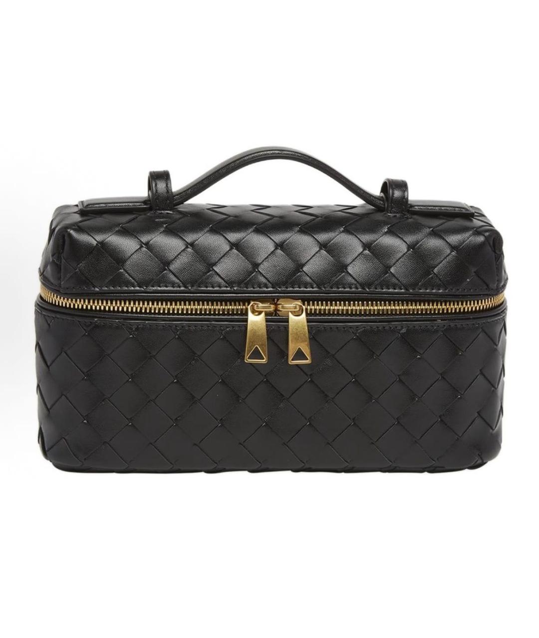BOTTEGA VENETA Черная кожаная сумка через плечо, фото 5