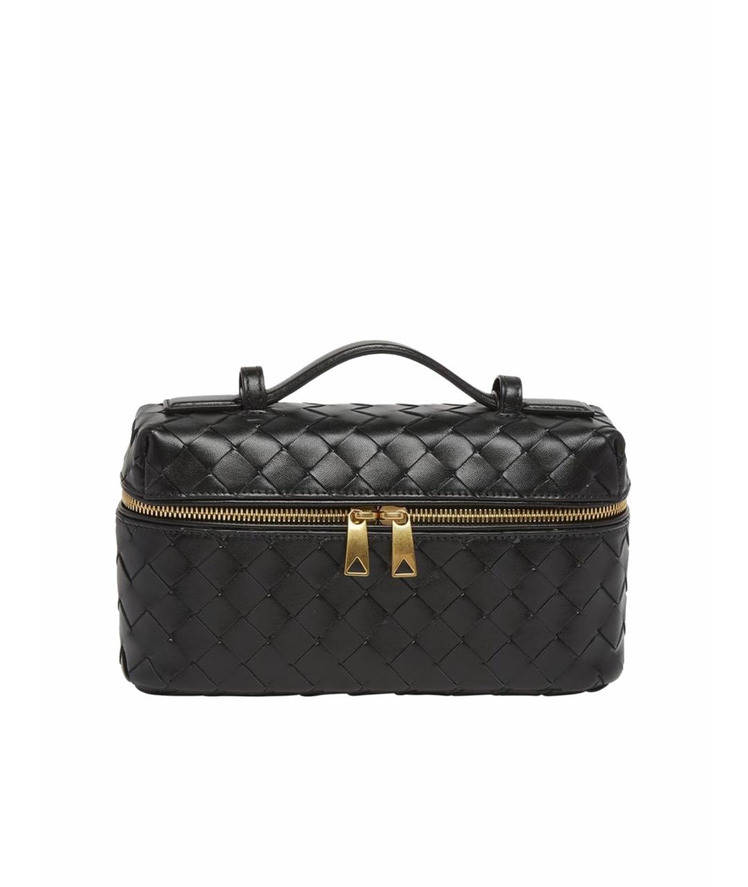 BOTTEGA VENETA Черная кожаная сумка через плечо, фото 1