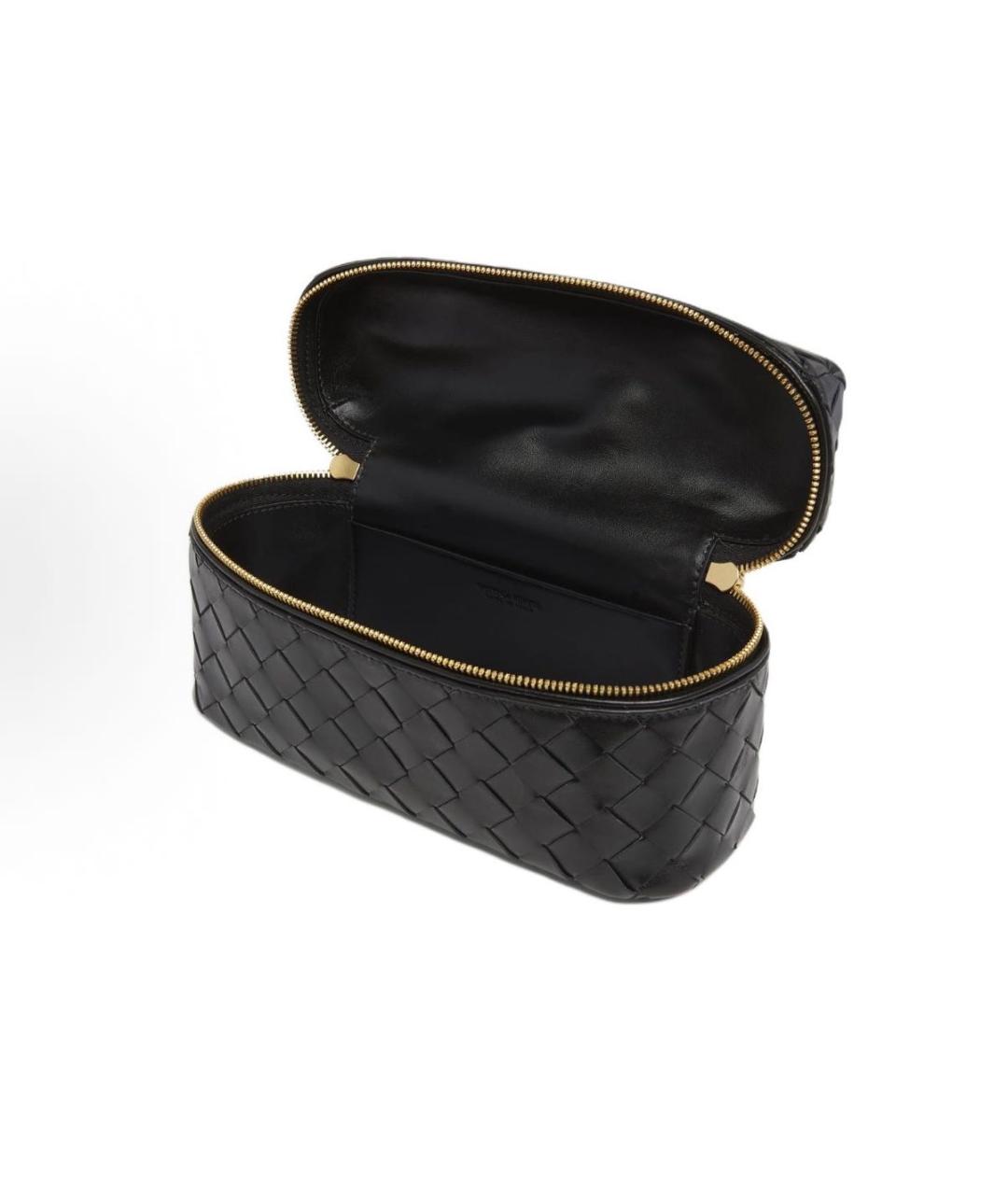 BOTTEGA VENETA Черная кожаная сумка через плечо, фото 3