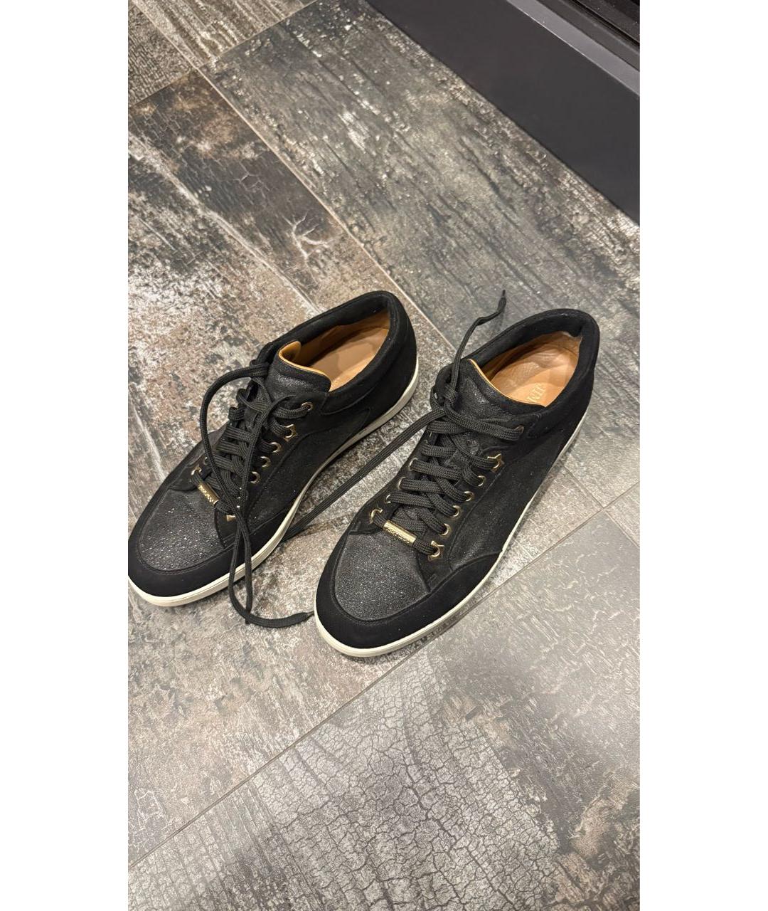 JIMMY CHOO Черные замшевые кеды, фото 2