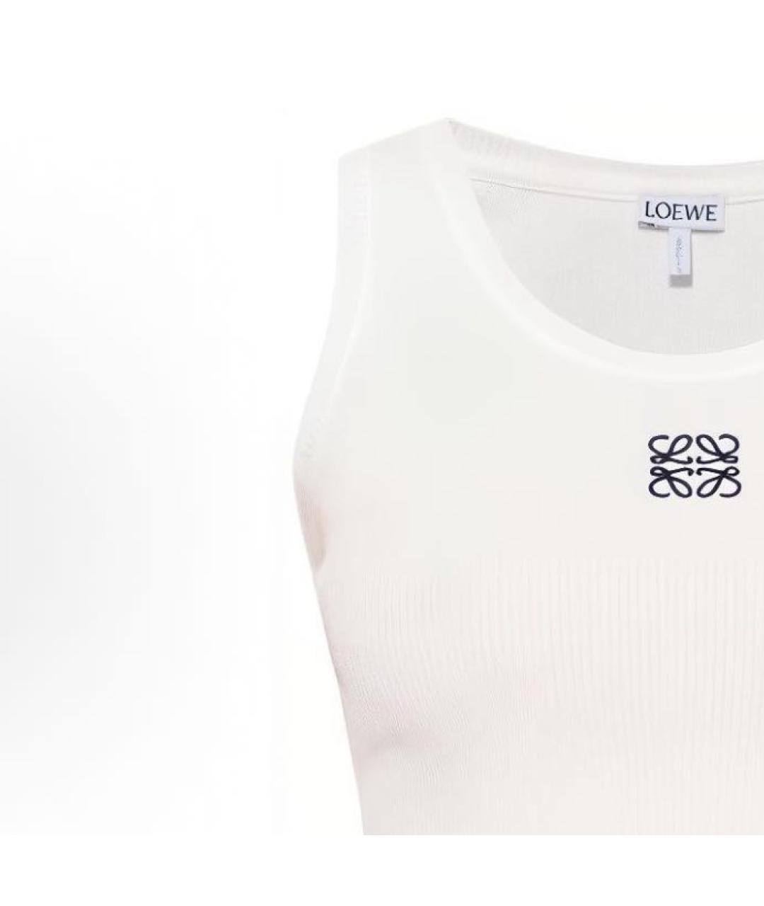 LOEWE Белая хлопковая майка, фото 3