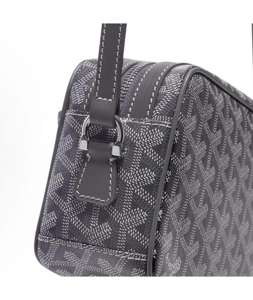 GOYARD Серая кожаная сумка на плечо, фото 4