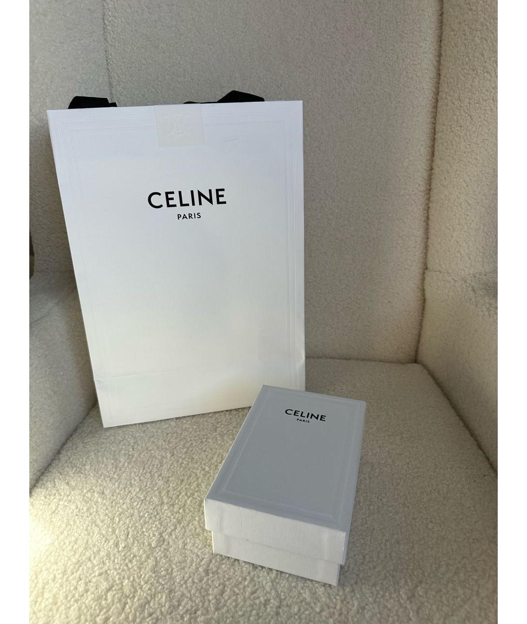 CELINE Коричневый кожаный кошелек, фото 8