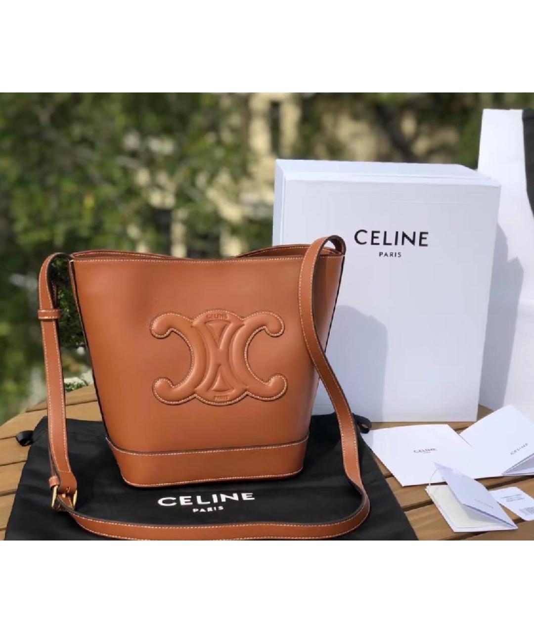 CELINE Кожаная сумка через плечо, фото 4