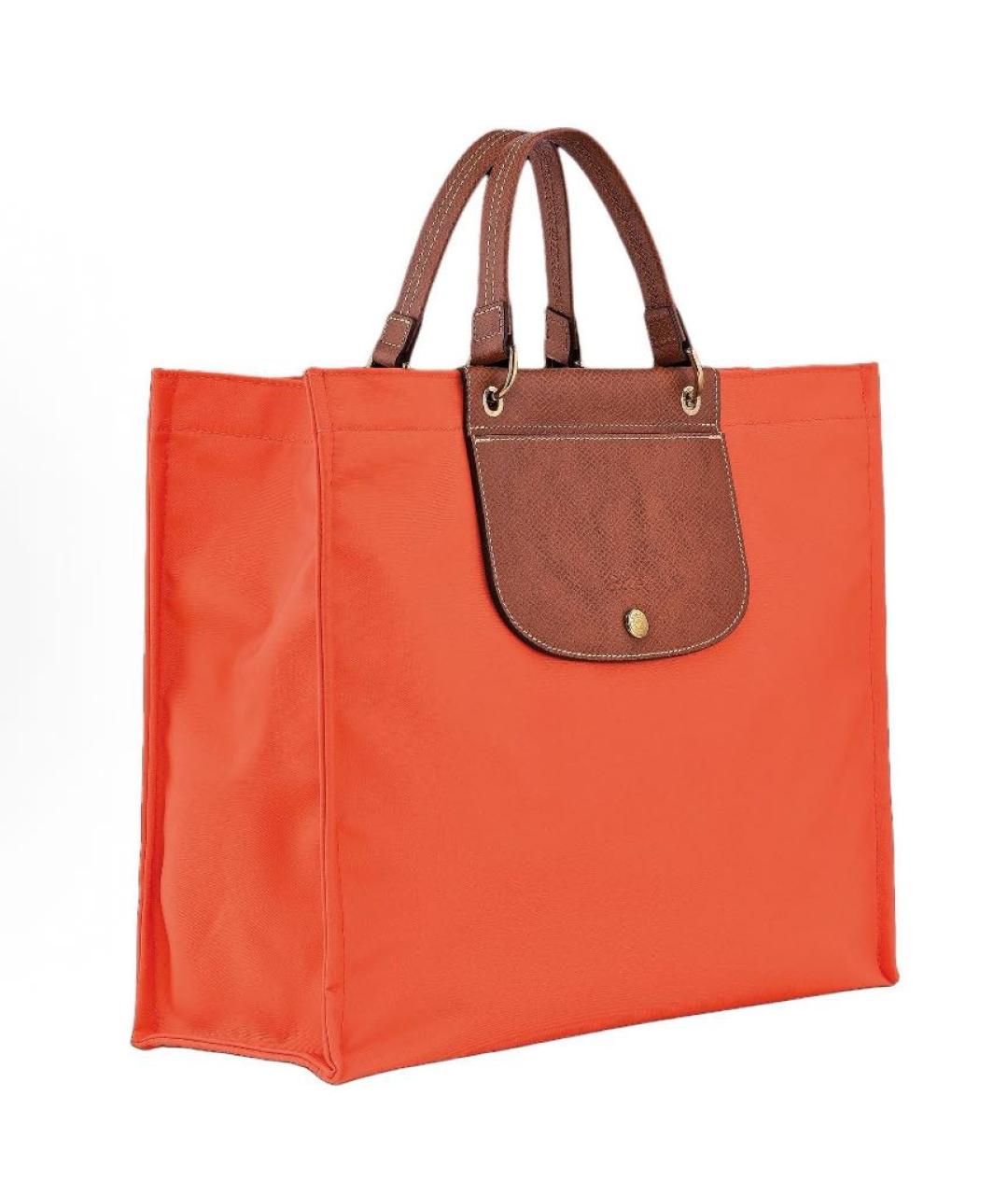 LONGCHAMP Оранжевая сумка тоут, фото 3