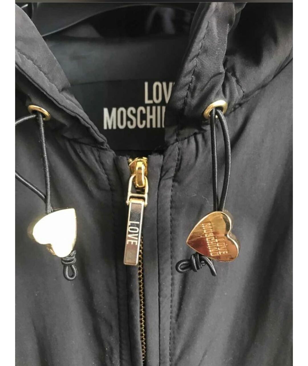 LOVE MOSCHINO Черная полиэстеровая куртка, фото 4