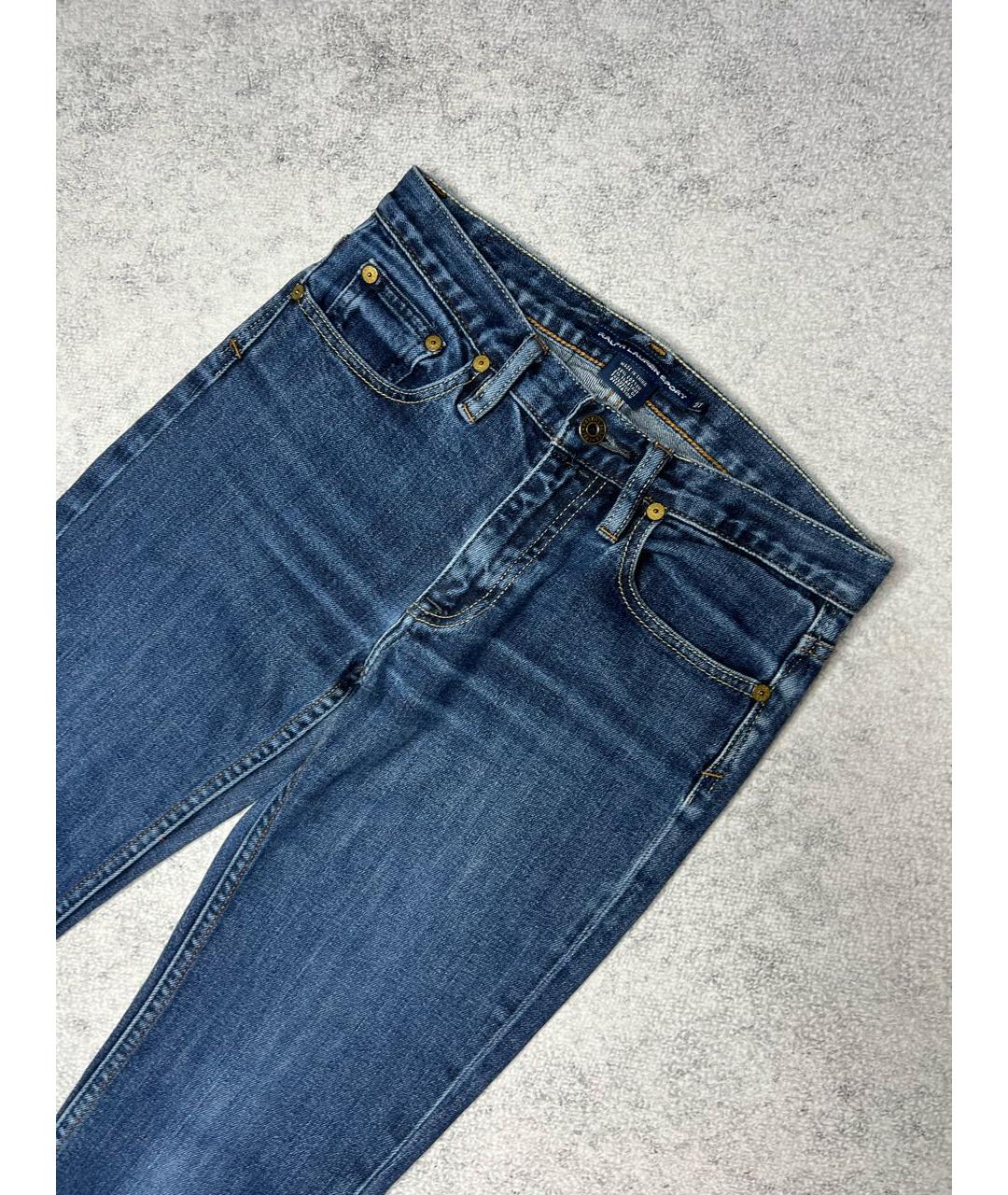 RALPH LAUREN Темно-синие хлопко-эластановые джинсы слим, фото 2