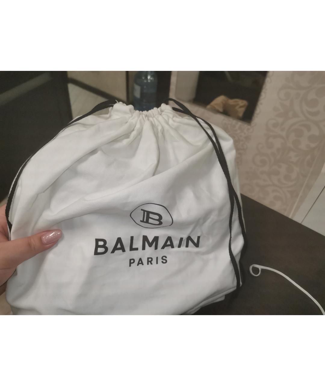 BALMAIN Белая тканевая сумка через плечо, фото 3