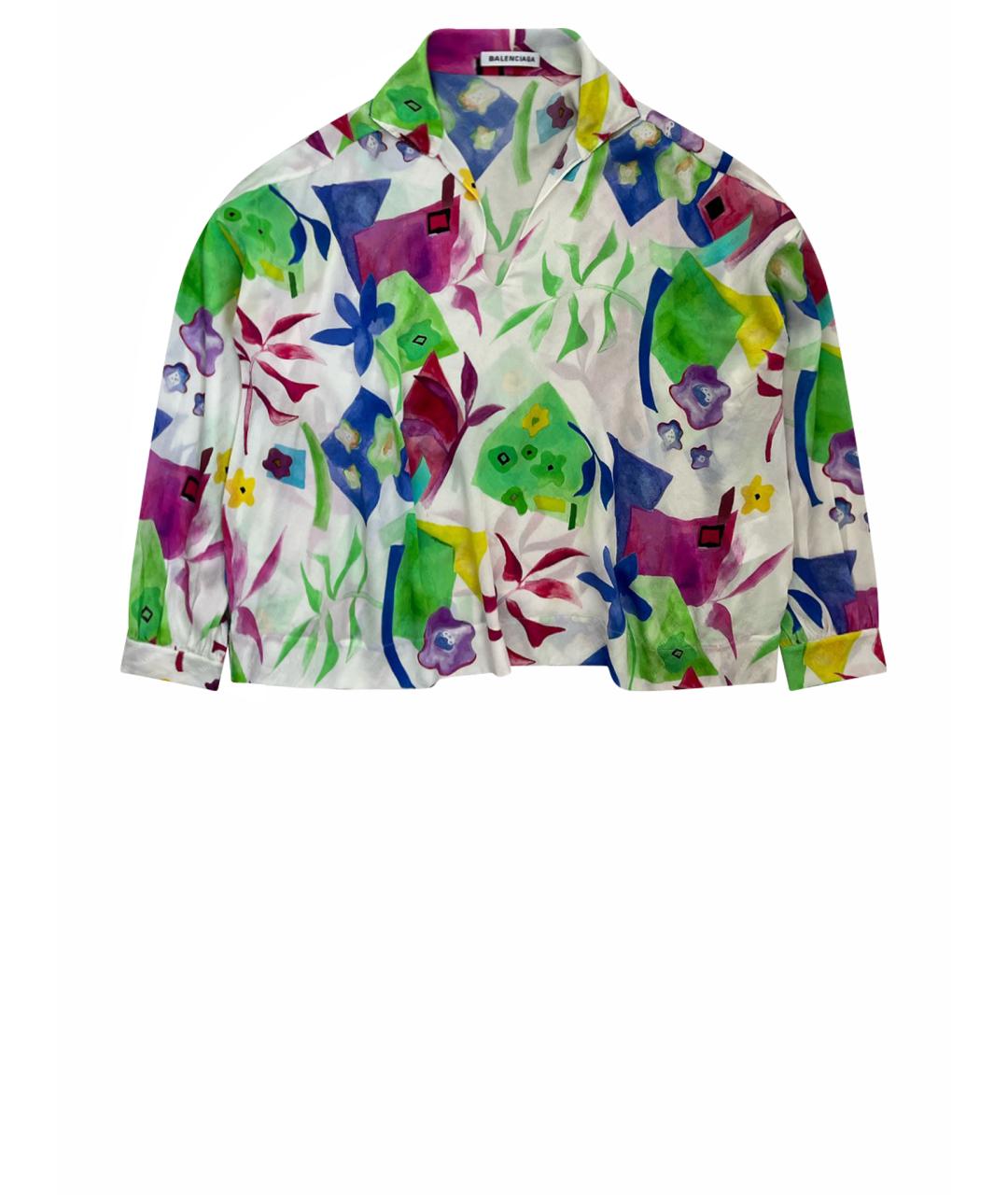BALENCIAGA Мульти шелковая блузы, фото 1