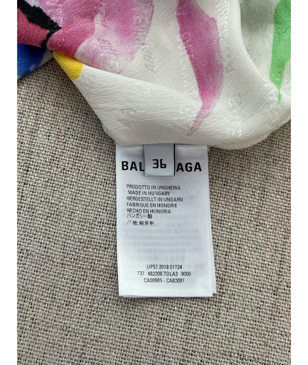 BALENCIAGA Мульти шелковая блузы, фото 4
