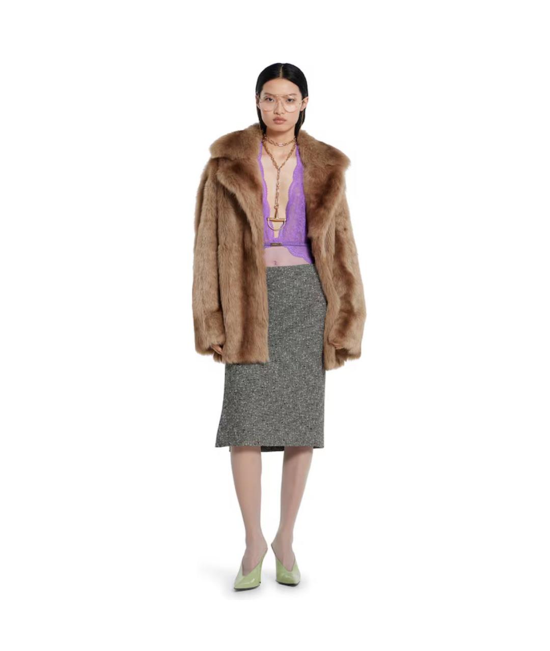 GUCCI Фиолетовое кружевное боди, фото 2