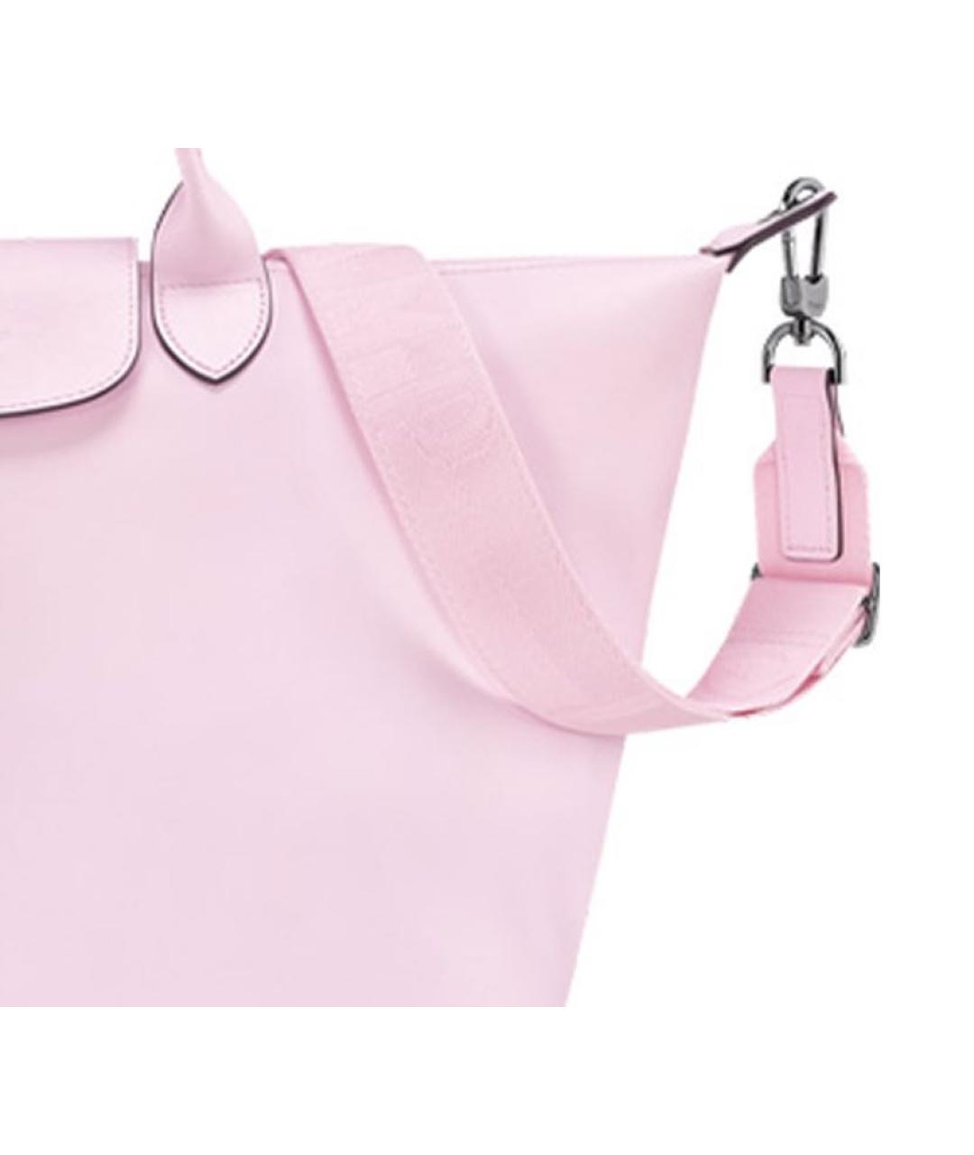 LONGCHAMP Розовая кожаная сумка с короткими ручками, фото 4
