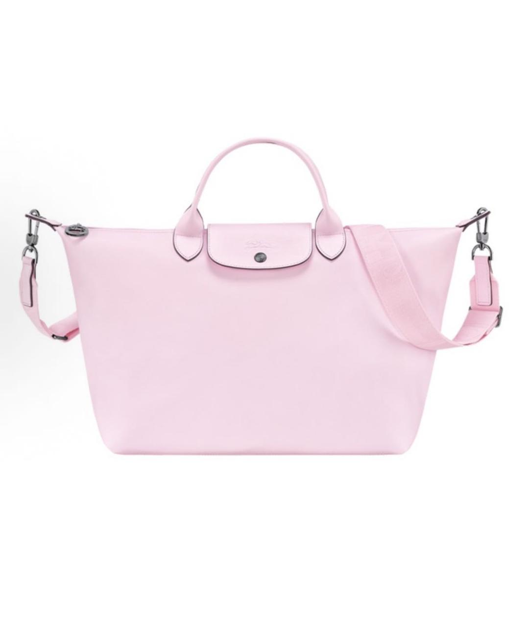 LONGCHAMP Розовая кожаная сумка с короткими ручками, фото 1