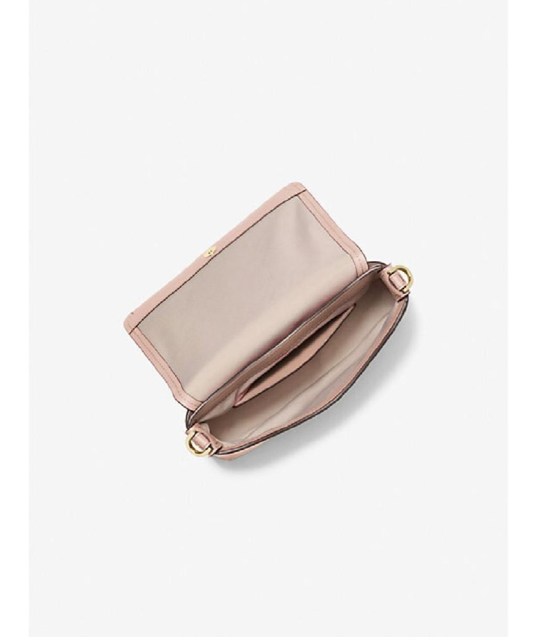 MICHAEL KORS Розовая кожаная сумка через плечо, фото 2