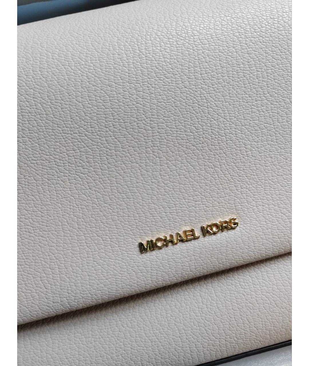 MICHAEL KORS Розовая кожаная сумка через плечо, фото 7