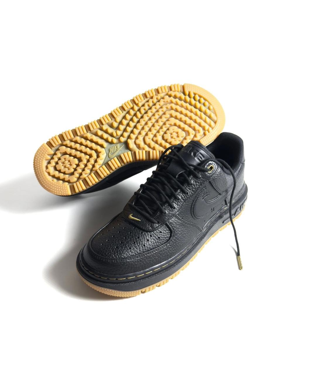 NIKE Черные кожаные низкие кроссовки / кеды, фото 2