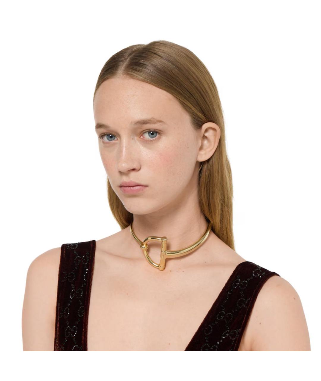 GUCCI Золотое латунное колье, фото 3