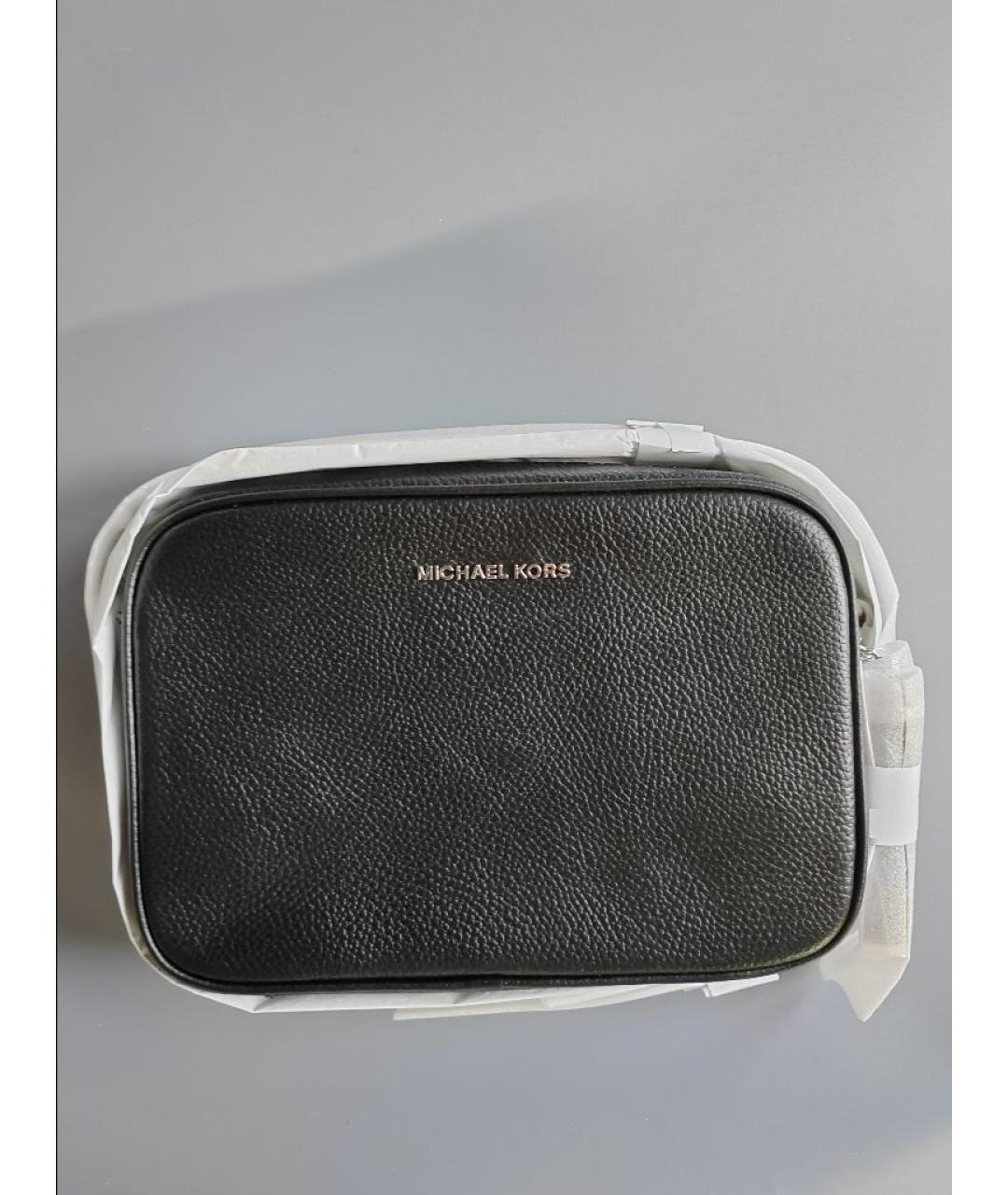 MICHAEL KORS Черная кожаная сумка через плечо, фото 5